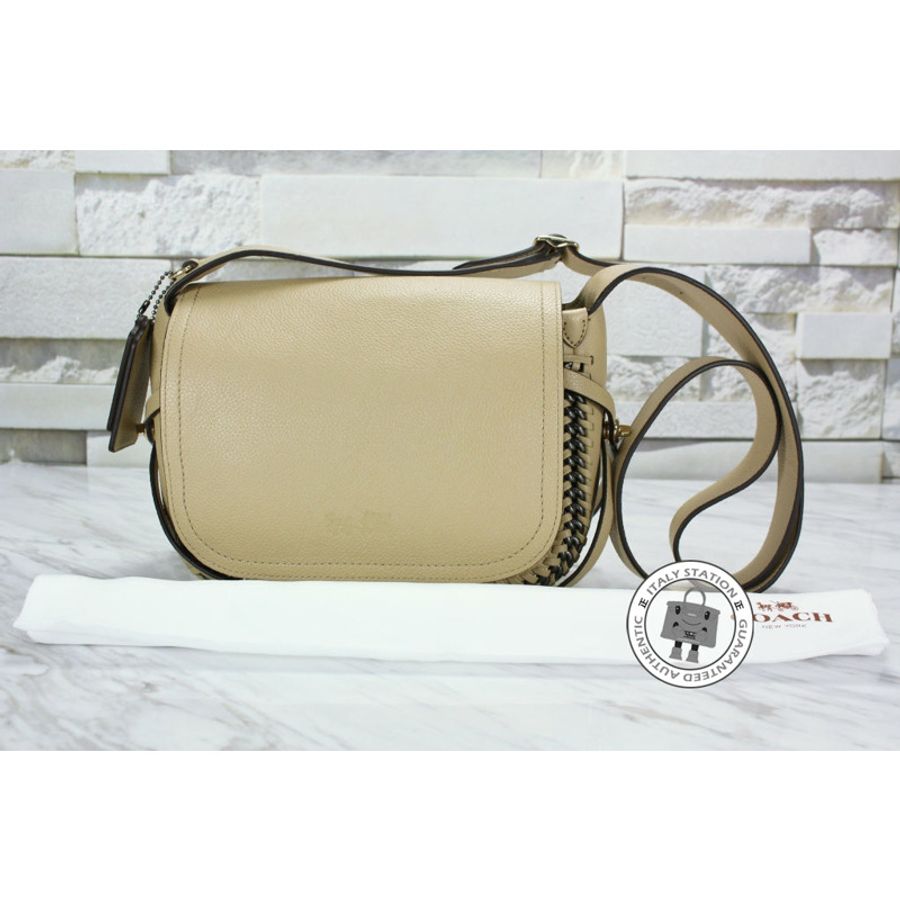 Coach 34397 Mini Dakotah Crossbody IN Whiplash Leather Nude Leather Messenger Bags Ghw-3