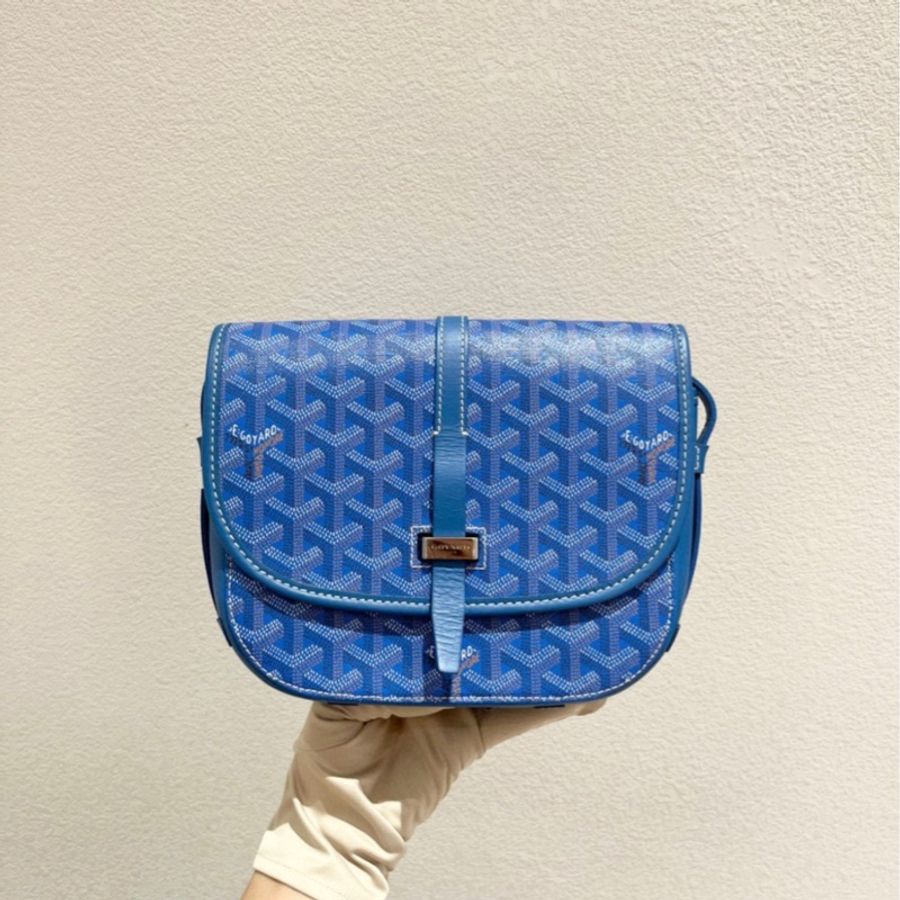 Goyard Belvedere藍色郵差包小號-0