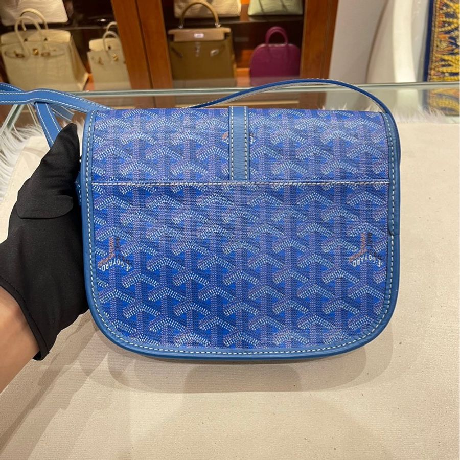 Goyard Belvedere藍色郵差包小號-1