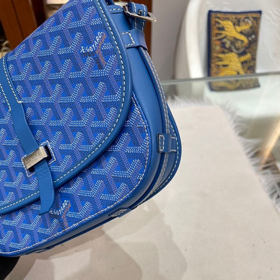 Goyard Belvedere藍色郵差包小號-4