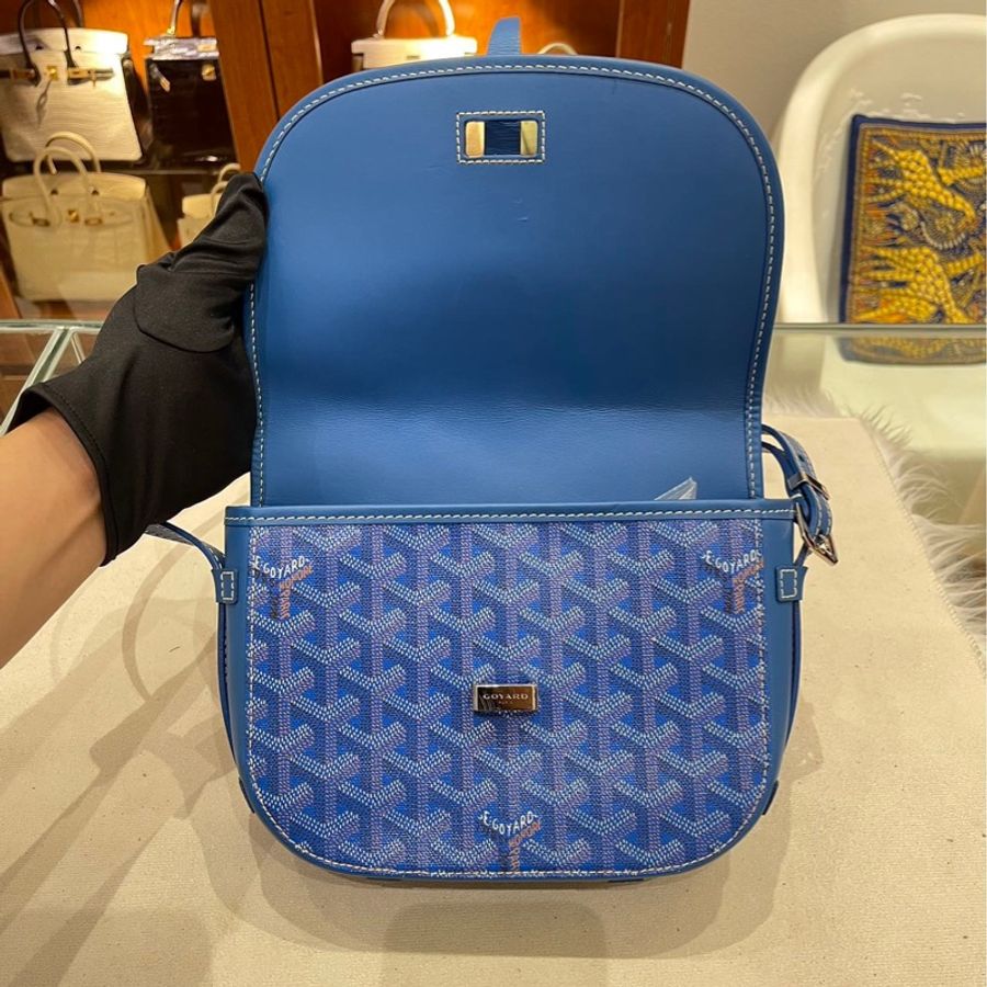 Goyard Belvedere藍色郵差包小號-12