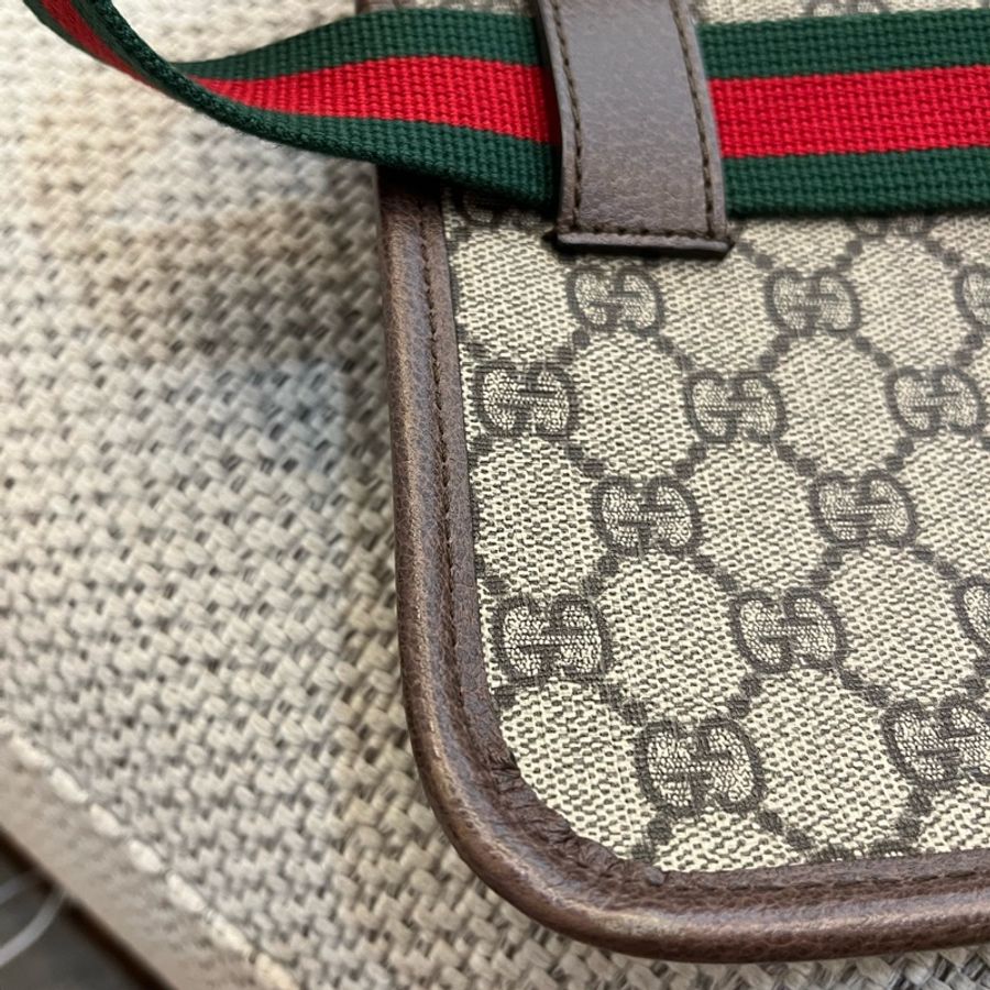 Gucci 虎頭織帶斜背包 腰包-2