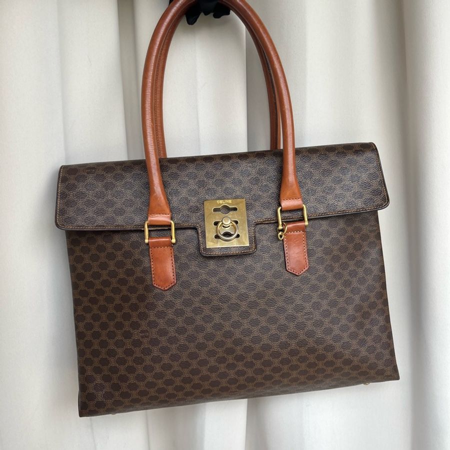 Celine 經典老花 特殊鎖扣 肩背包 單肩包 手提包-1