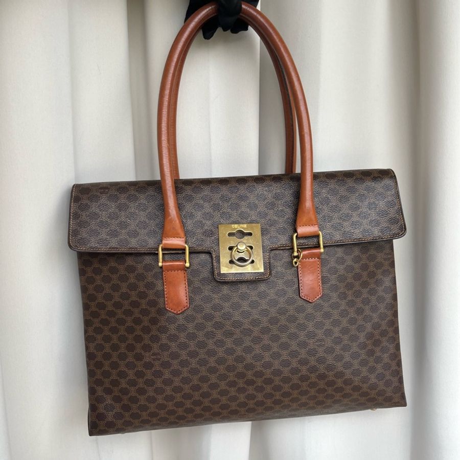 Celine 經典老花 特殊鎖扣 肩背包 單肩包 手提包-2