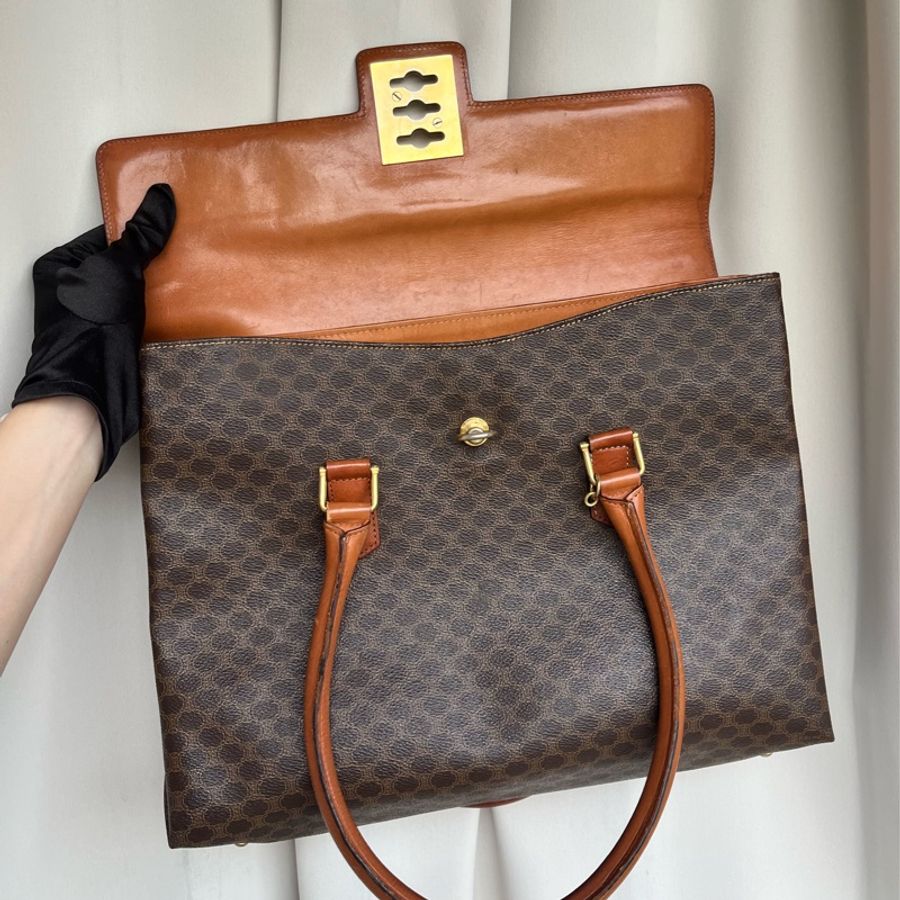 Celine 經典老花 特殊鎖扣 肩背包 單肩包 手提包-15