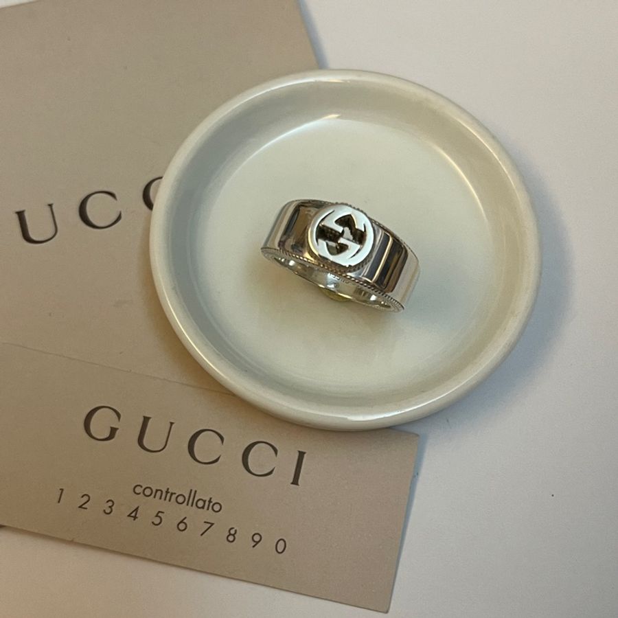 Gucci 經典雙G雕花戒指-2
