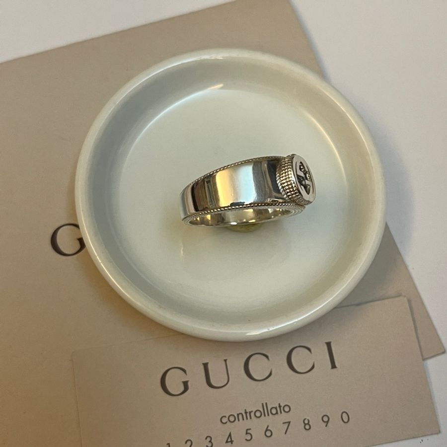 Gucci 經典雙G雕花戒指-3