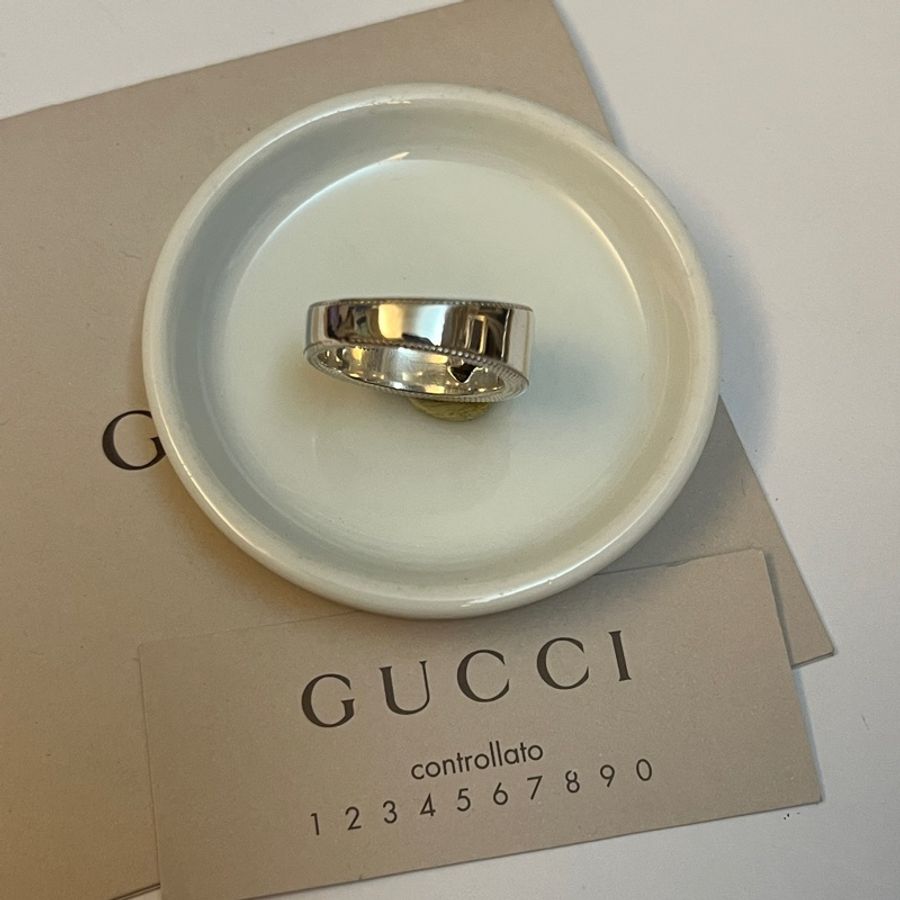 Gucci 經典雙G雕花戒指-4