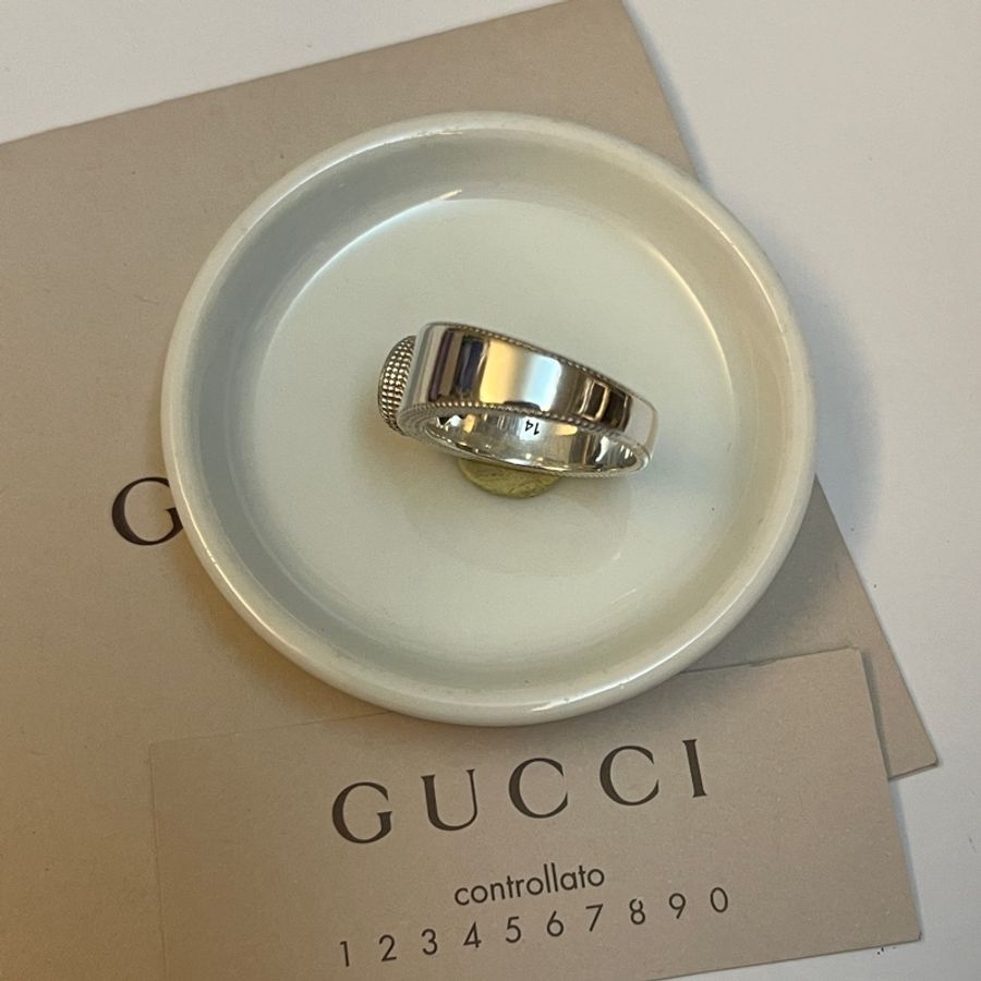 Gucci 經典雙G雕花戒指-5