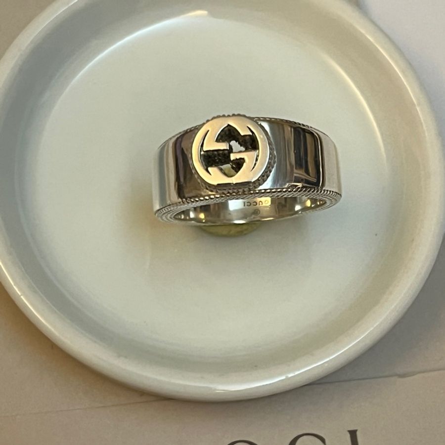 Gucci 經典雙G雕花戒指-6