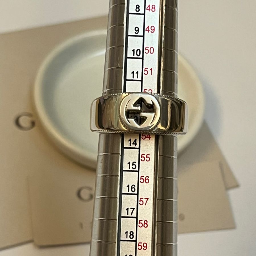 Gucci 經典雙G雕花戒指-11