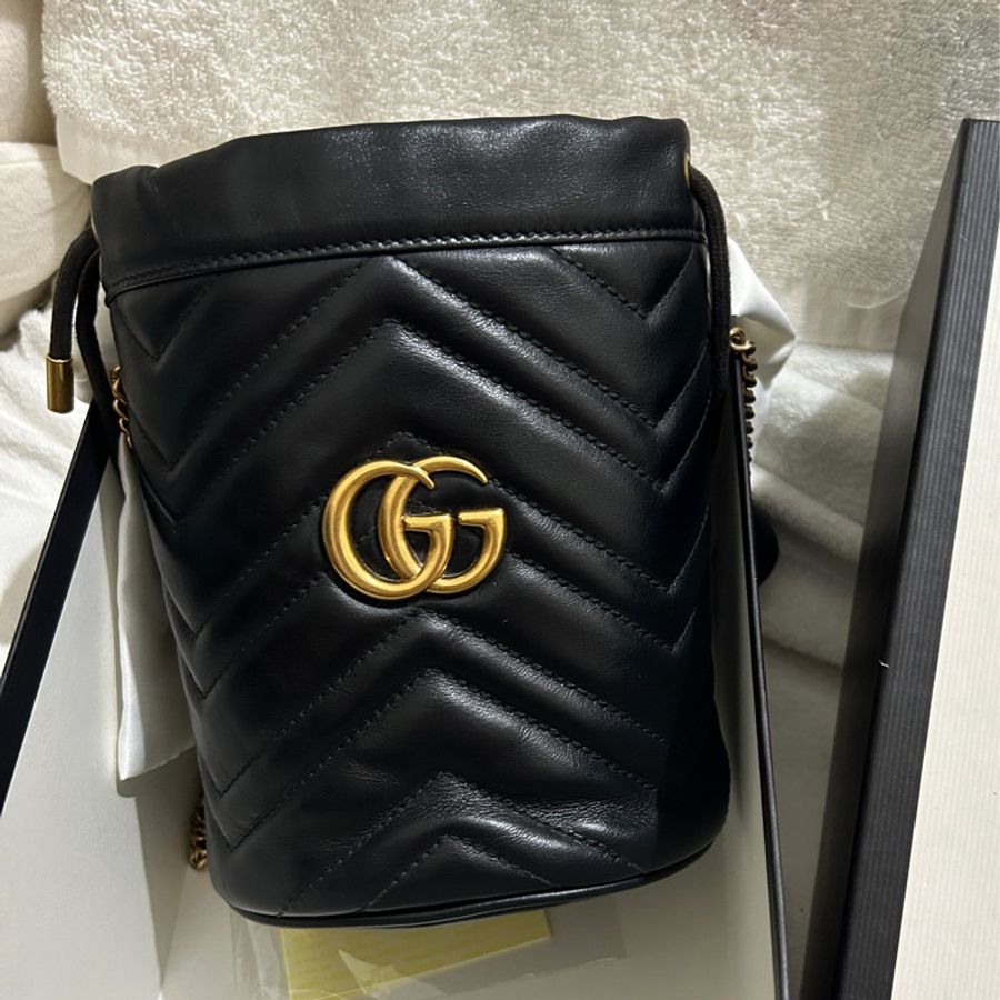 GUCCI Marmont 迷你水桶包-5