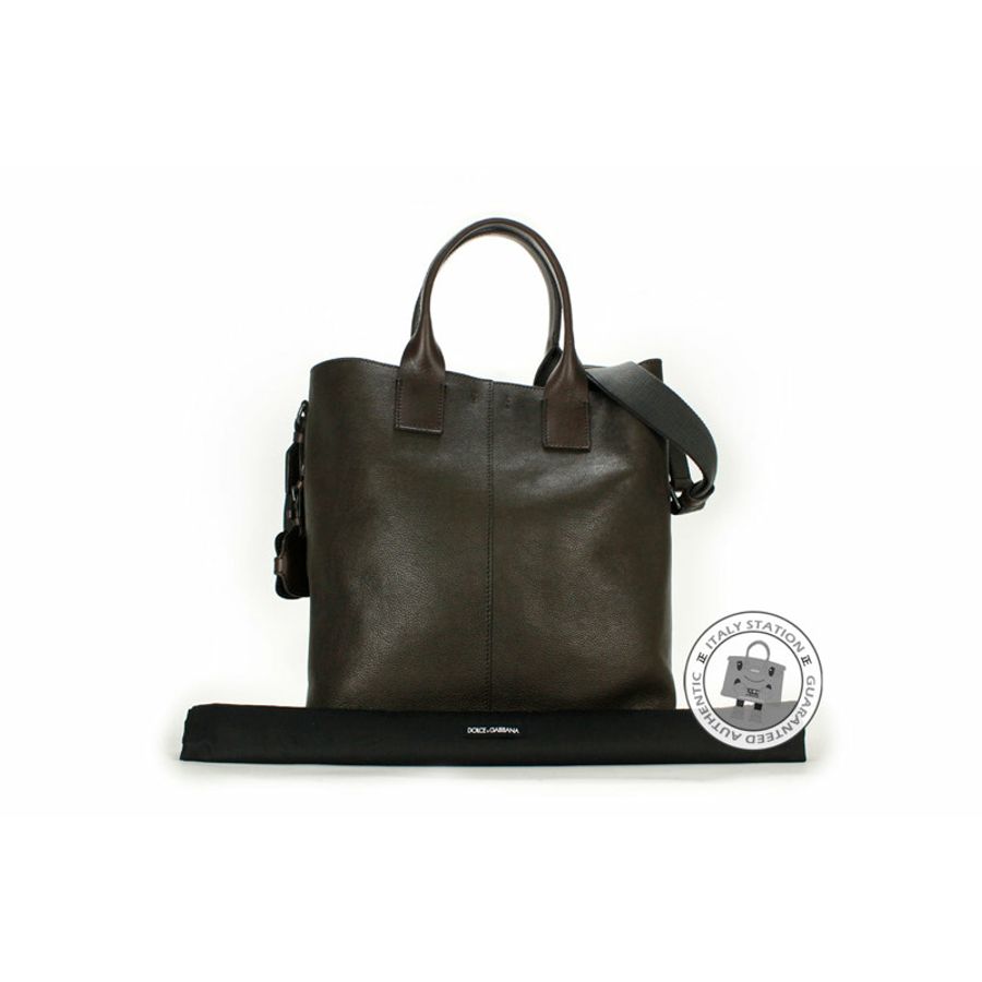 Dolce & Gabbana BM0997 A3734 Vitello+feltro+cuoio Calfskin Moro + Militare/ 8C040 Calfskin Tote Bag Sbhw-2