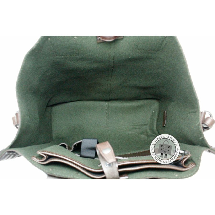 Dolce & Gabbana BM0997 A3734 Vitello+feltro+cuoio Calfskin Moro + Militare/ 8C040 Calfskin Tote Bag Sbhw-6