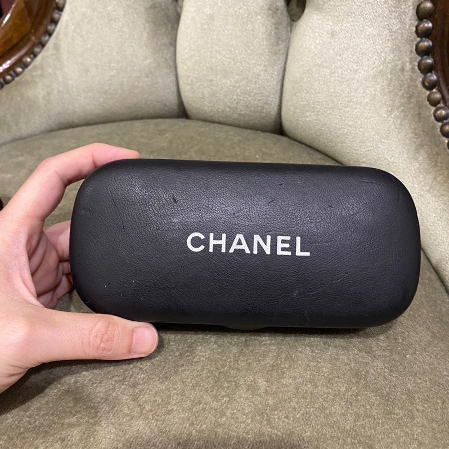 Chanel 琥珀色方框雙Clogo 太陽眼鏡-20