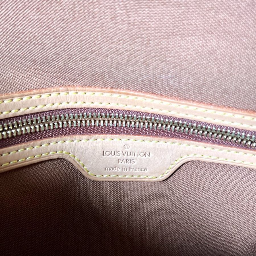 LV looping bag啡色老花皮革側肩孭揹單肩包手袋古董袋 日出中古vintage-11