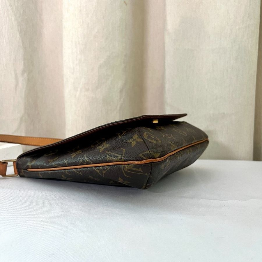 LV Monogram Musette Salsa 王菲包 啡色老花肩背側背斜孭包古董袋 日出中古二手vintage-1