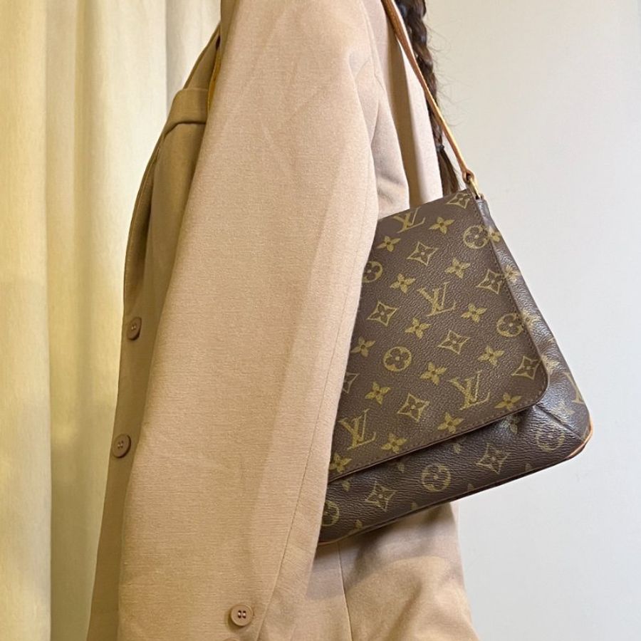 LV Monogram Musette Salsa 王菲包 啡色老花肩背側背斜孭包古董袋 日出中古二手vintage-7
