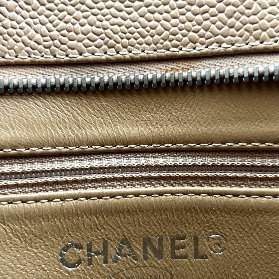 CHANEL Medallion tote bag 米色金幣托特包肩背包手提袋 有卡貼書仔 中古美品vintage-8
