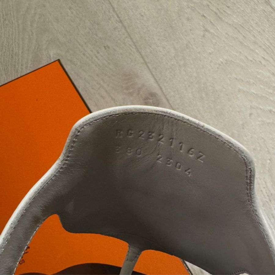 Hermes Empire 涼鞋 白x 玫瑰金kelly扣-9