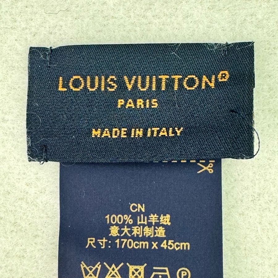 LV M78909 Reykjavik系列Monogram織花羊絨雙面針織圍巾 灰褐色-7