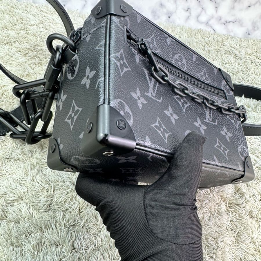 LV M44735 SOFT TRUNK系列經典Eclipse帆布印花拉鍊肩背方包(迷你)-15