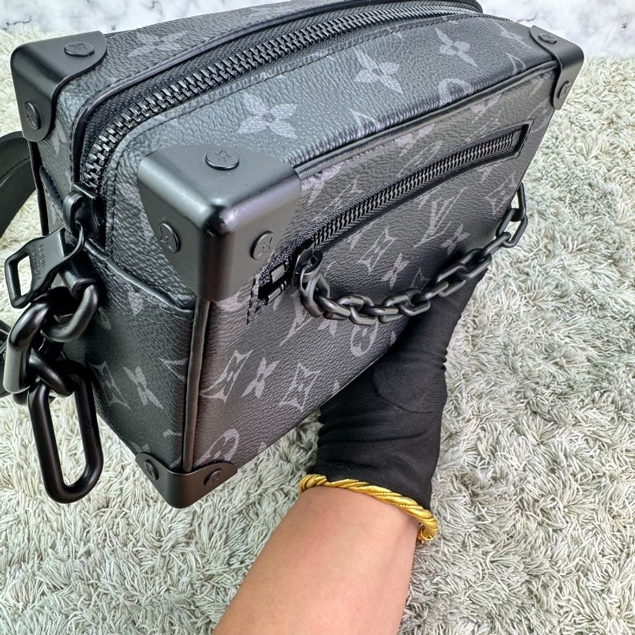 LV M44735 SOFT TRUNK系列經典Eclipse帆布印花拉鍊肩背方包(迷你)-25