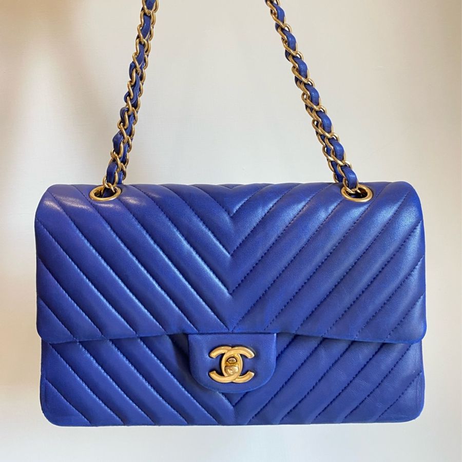 限時優惠 Chanel 山型紋25.5cm ✨金釦-8