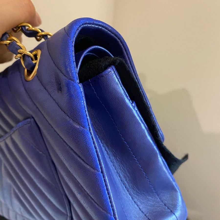 限時優惠 Chanel 山型紋25.5cm ✨金釦-31