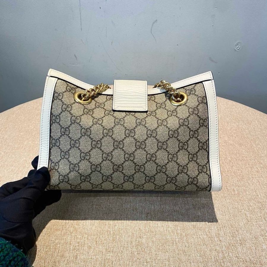 Gucci Padlock系列白色鏈條包-2