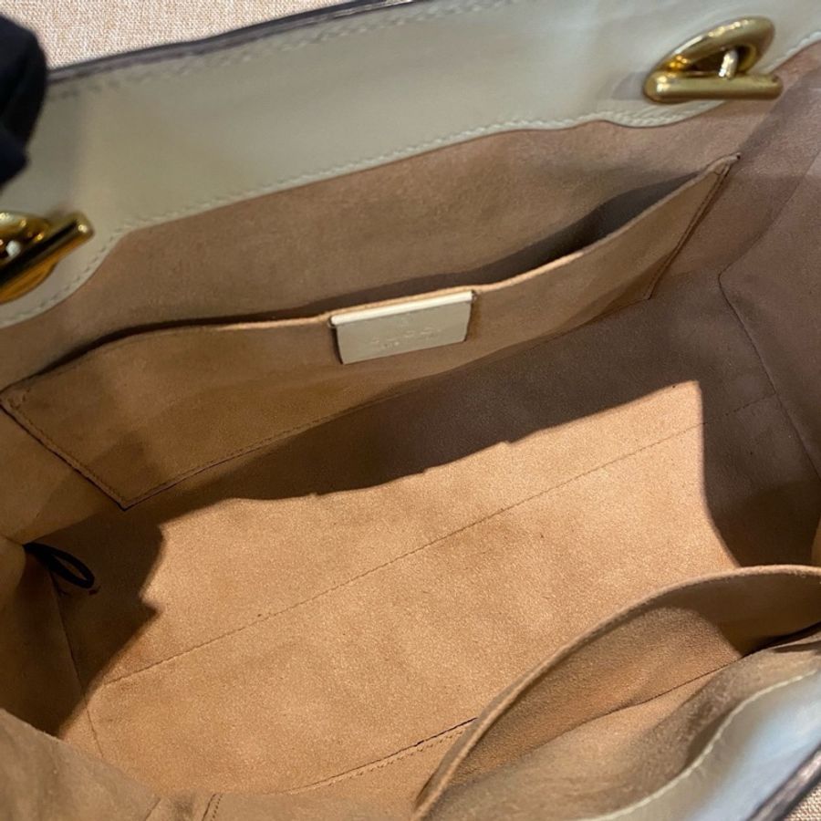 Gucci Padlock系列白色鏈條包-6