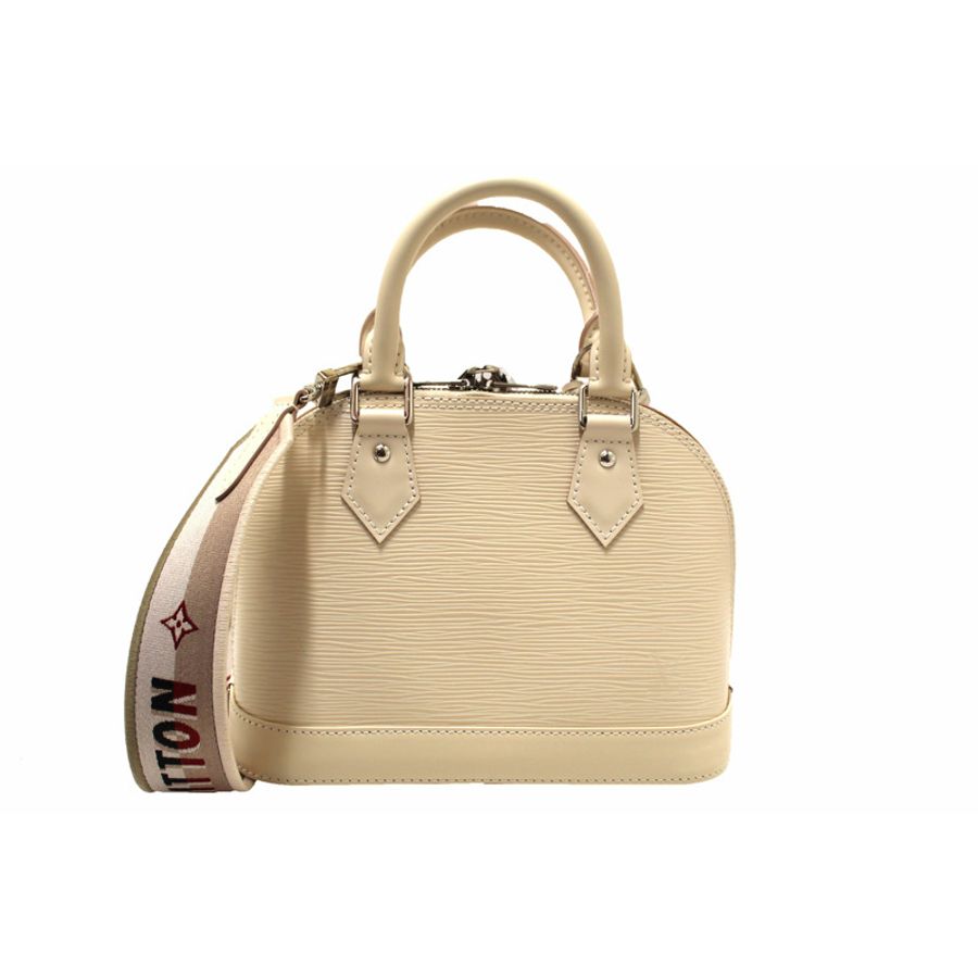 Louis Vuitton Quartz White Leather Alma BB Hand/Crossbody Bag-1