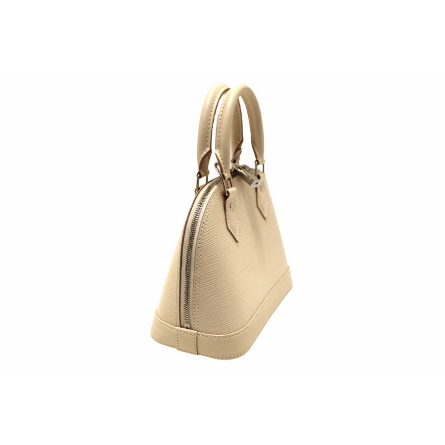 Louis Vuitton Quartz White Leather Alma BB Hand/Crossbody Bag-5