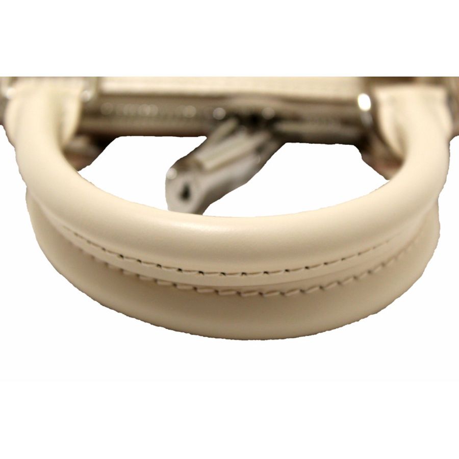 Louis Vuitton Quartz White Leather Alma BB Hand/Crossbody Bag-9