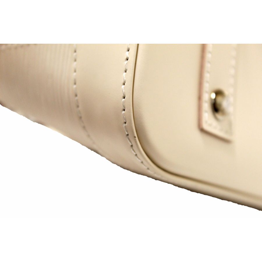 Louis Vuitton Quartz White Leather Alma BB Hand/Crossbody Bag-13