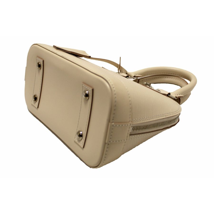 Louis Vuitton Quartz White Leather Alma BB Hand/Crossbody Bag-15