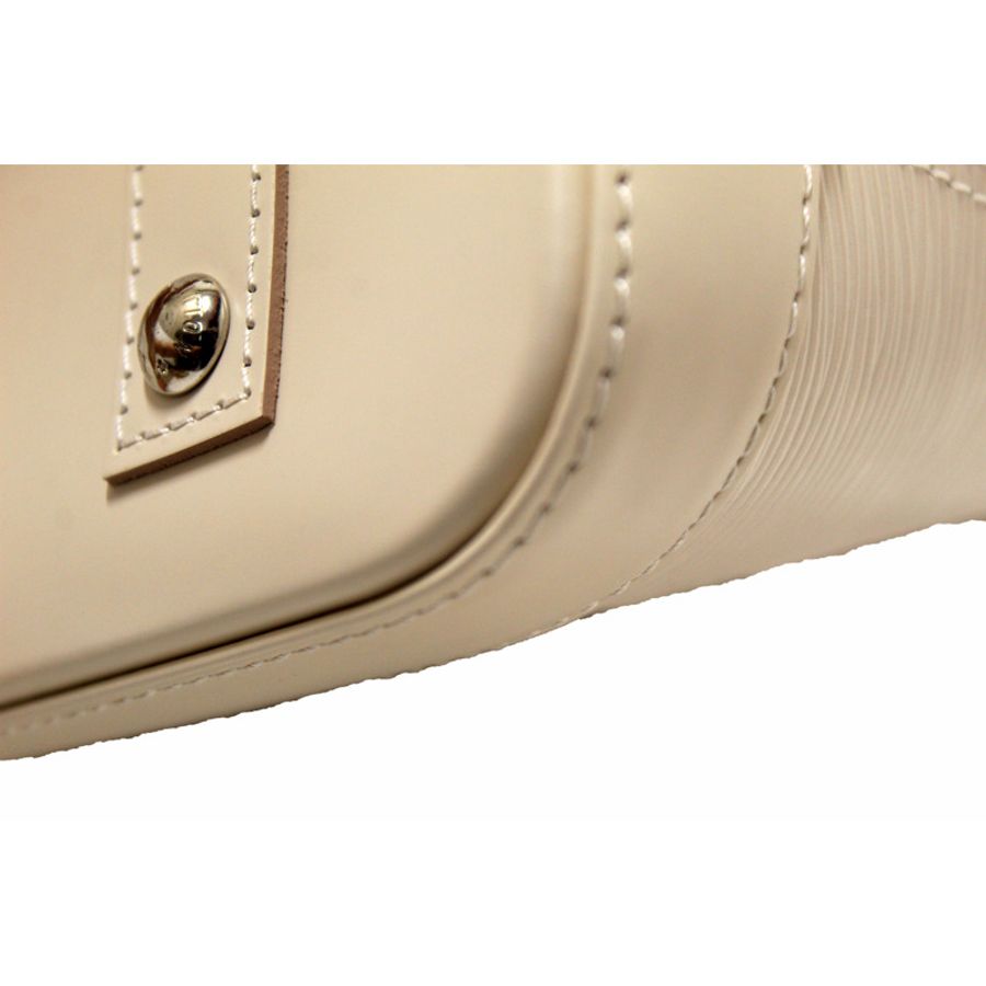 Louis Vuitton Quartz White Leather Alma BB Hand/Crossbody Bag-17