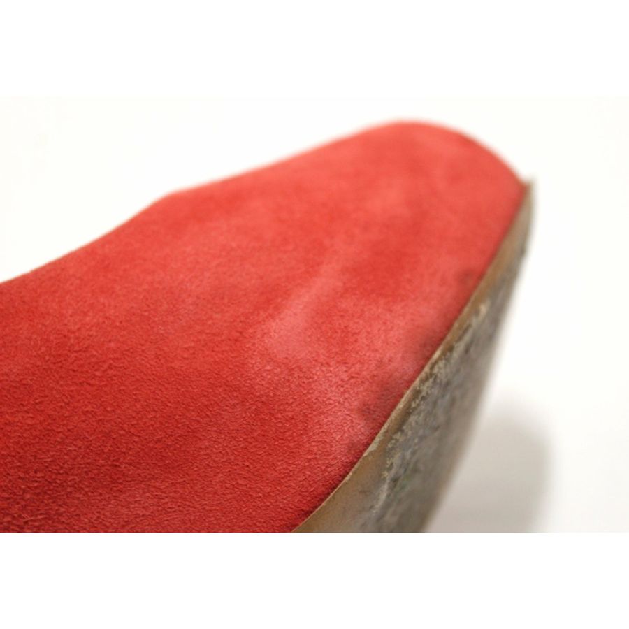 Louis Vuitton Red Suede Leather Pumps Shoes Size 37-9