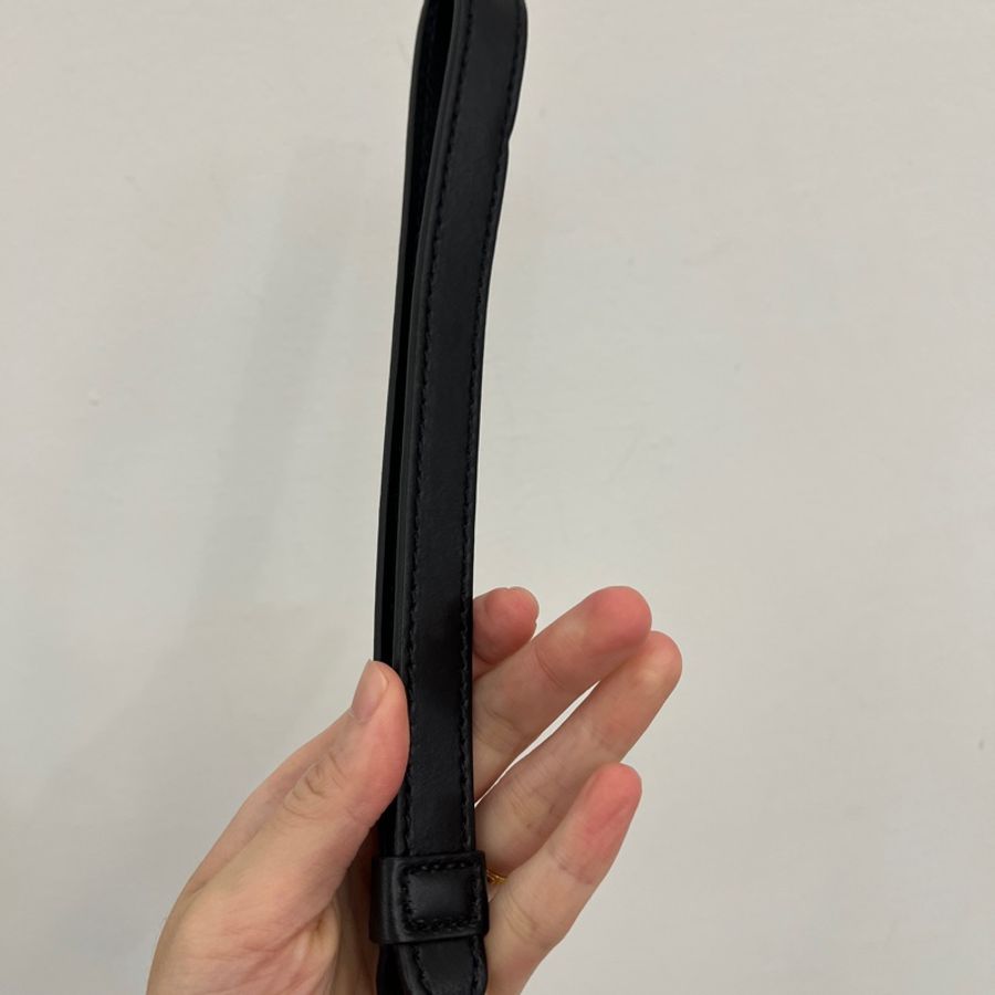 Gucci 黑灰PVC黑牛皮一字拉手挽袋手拿包-11