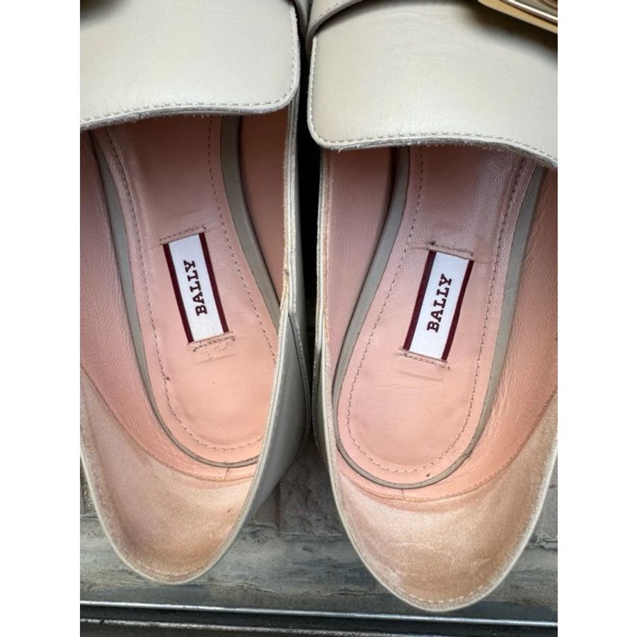 Bally 樂福鞋 大象灰 方框 平底 好走 牛皮-7
