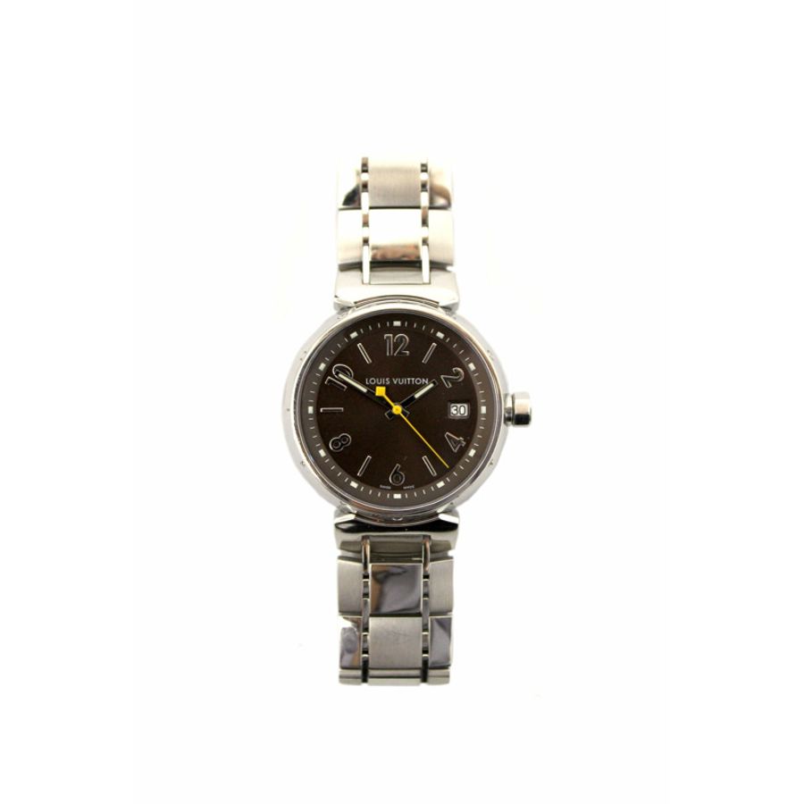 Louis Vuitton Tambour Quartz Watch in Brown Steel-2
