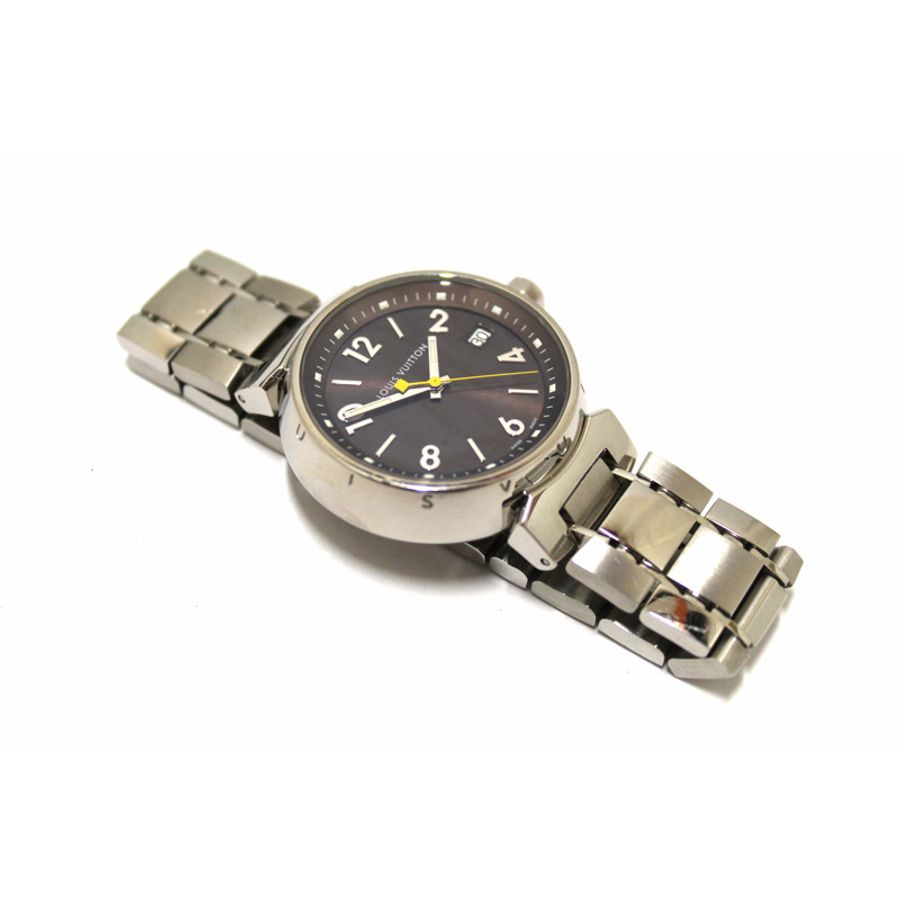 Louis Vuitton Tambour Quartz Watch in Brown Steel-3