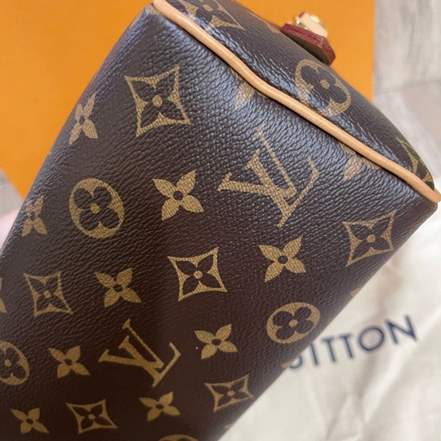LV Speedy 20老花粉色背帶款(M45948)-16