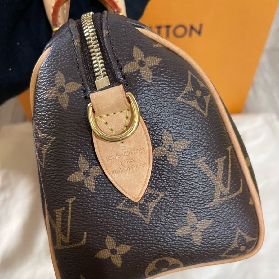 LV Speedy 20老花粉色背帶款(M45948)-21