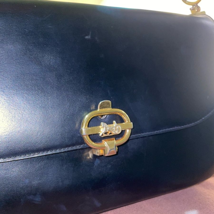 Celine 馬車金扣手提單肩包-3