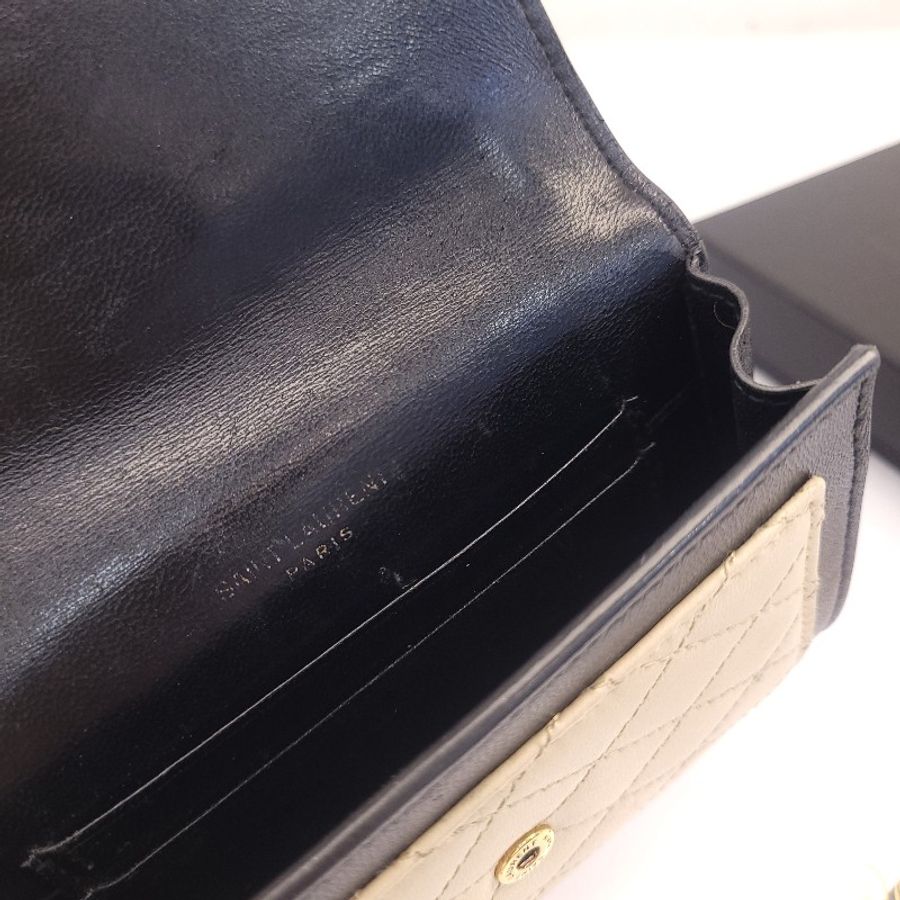 ysl 小羊皮釦式卡夾零錢包-12