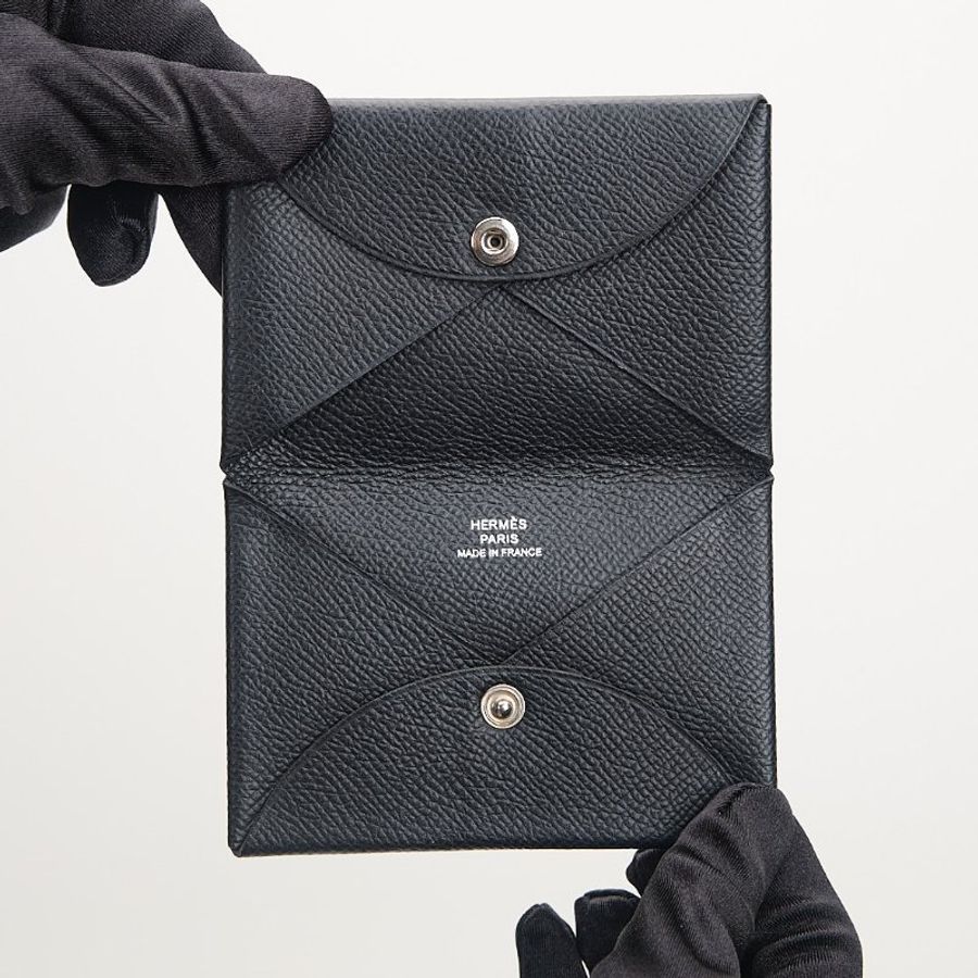 Hermès calvi 卡包/黑色-9