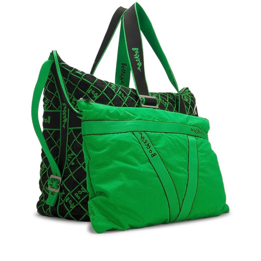 全新正品 Bottega Veneta Borsa 經典編織布面大側背 斜背包 旅行袋-3