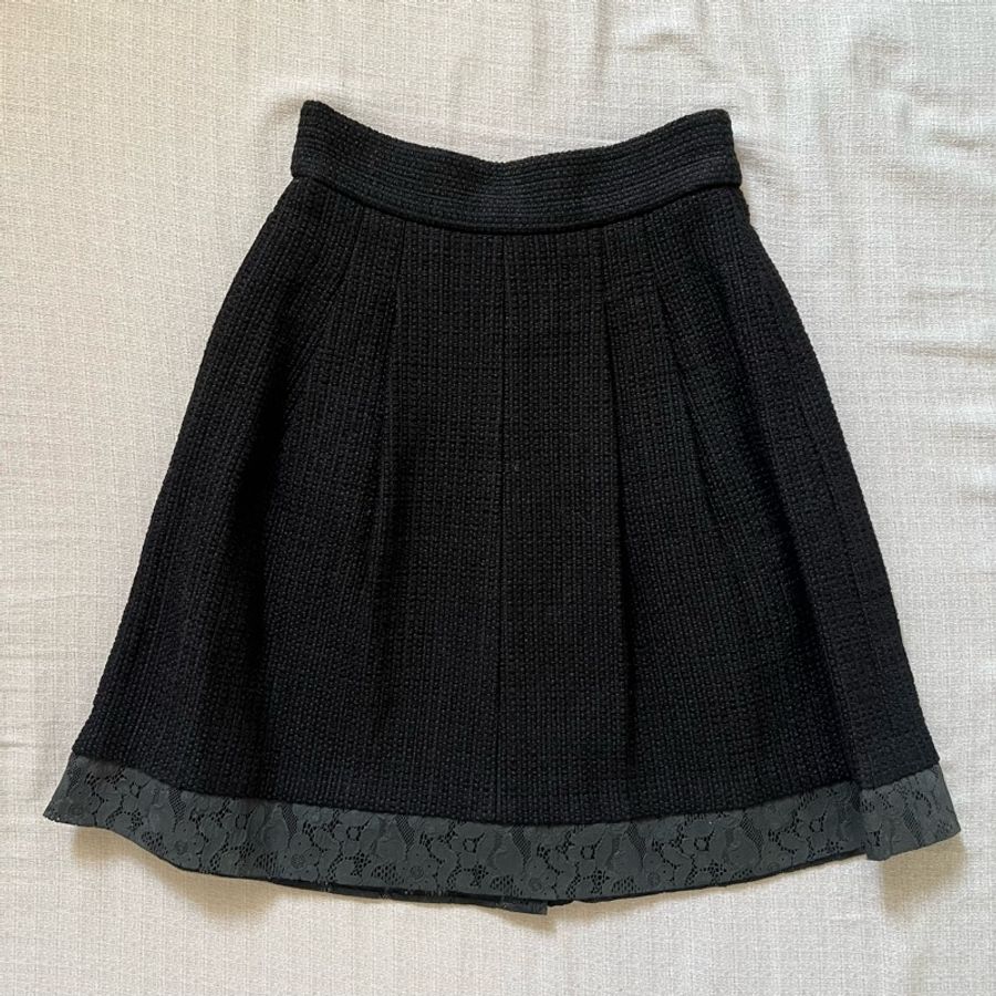 Chanel black skirts 蕾絲-6