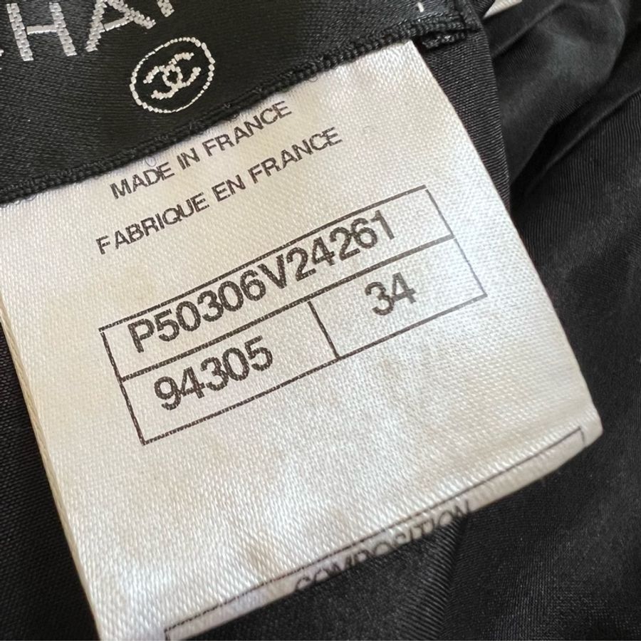 Chanel black skirts tweed-9